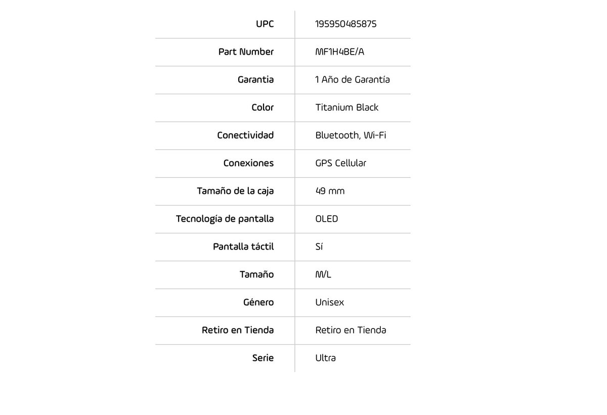 Apple Watch Ultra 3 49MM (GPS + Celular) caja de Titanium Black y correa Trail Loop en color black  - 5