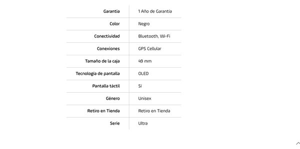 Apple Watch Ultra 3 49MM - (GPS + Celular) Caja De Titanium Negro Y Correa En Color Negro Ocean 