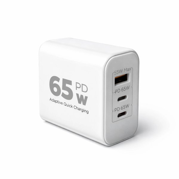 Fuente de 65W con 3 entradas USB - C