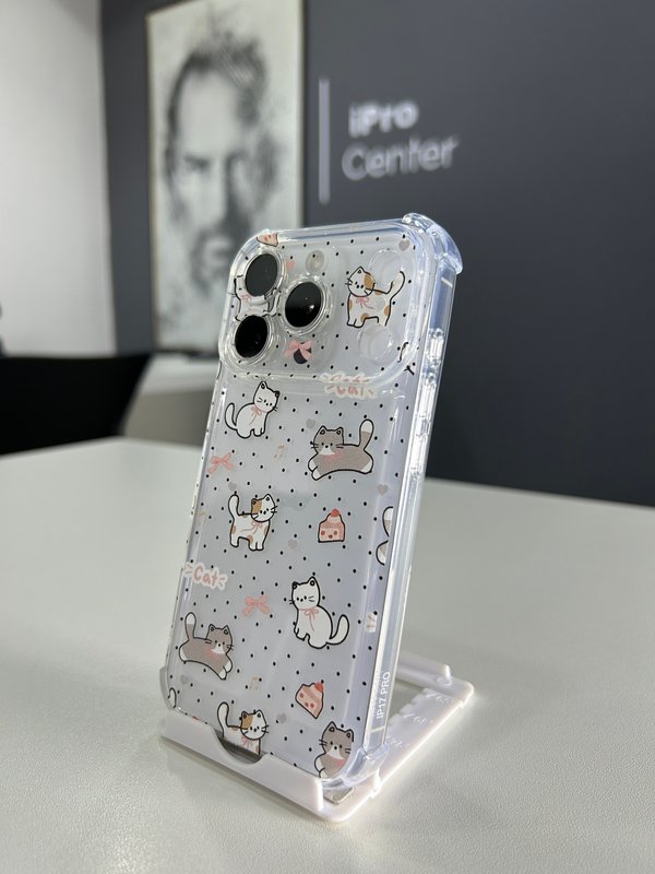 Case con diseños de Cat y moños - 17 Pro/17 Pro Max 