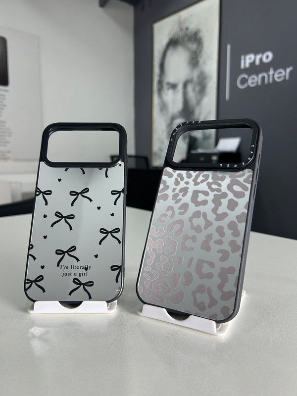 Case con detalles de moños con espejado - 17 Pro Max 