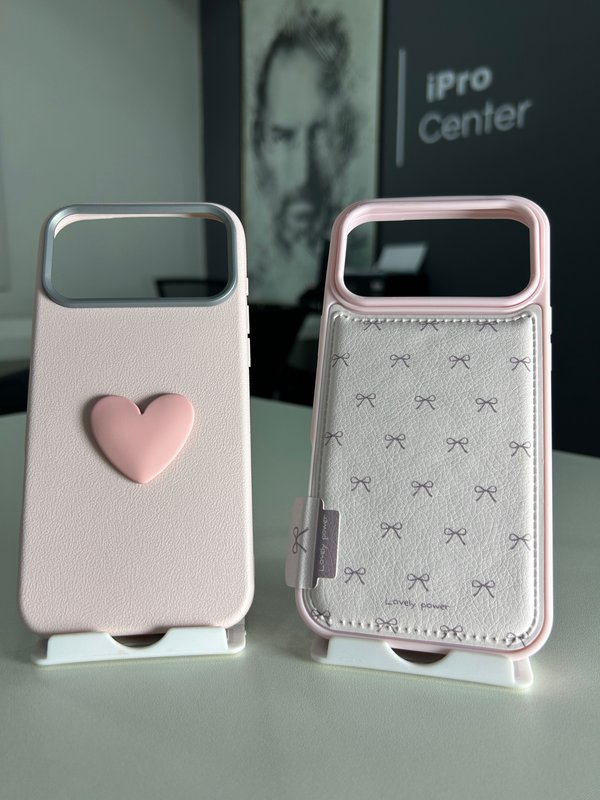 Case reforzados con diseños de corazón y moños - 17 Pro Max 