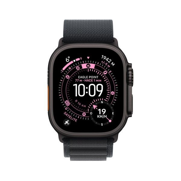Apple Watch Ultra 3 (GPS + Celular) caja de titanium black y correa alpine loop en color black 49MM