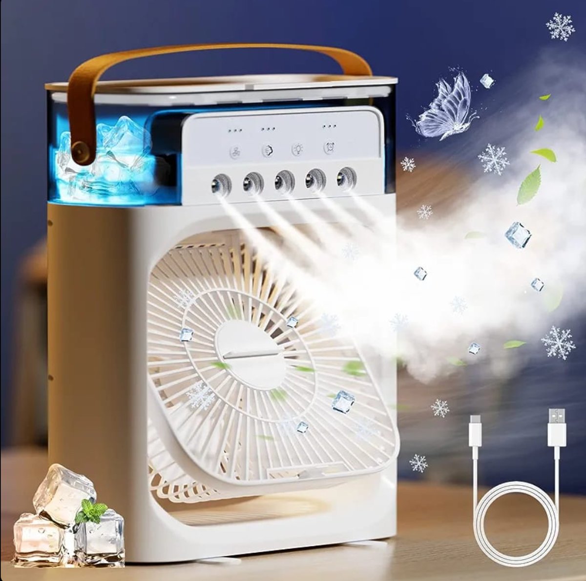 Mini Ventilador Portátil Con Humidificador  