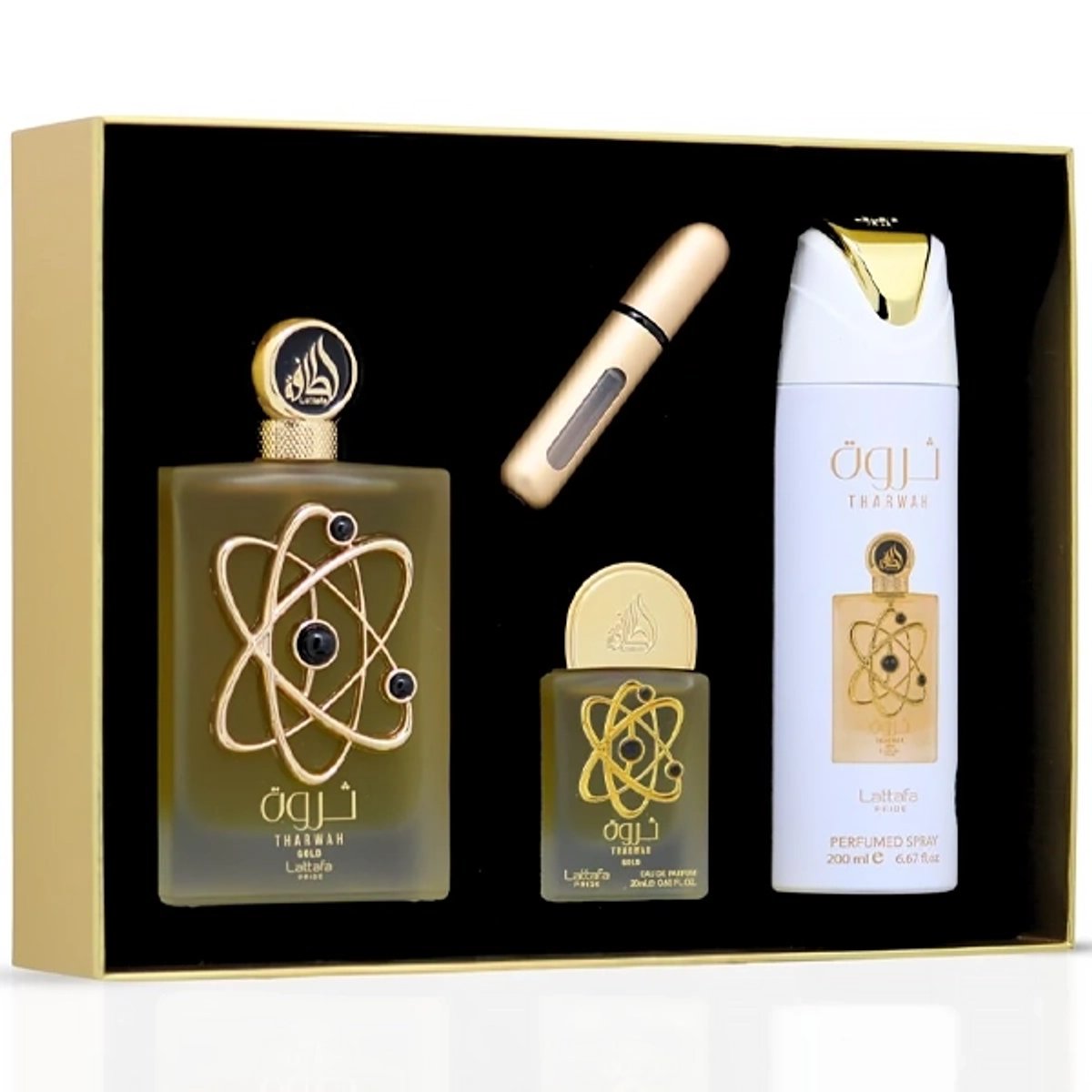 KIT LATTAFA THARWAH GOLD 3 PZS