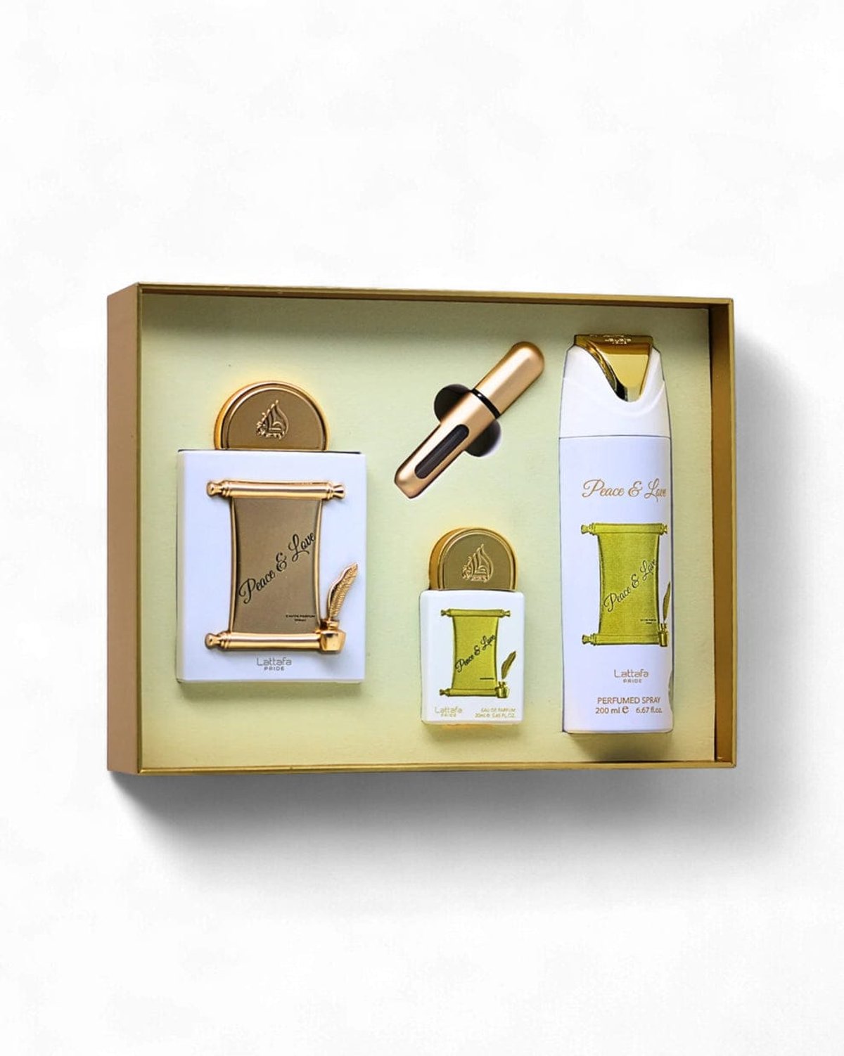 KIT LATTAFA PEACE & LOVE 3 PZS