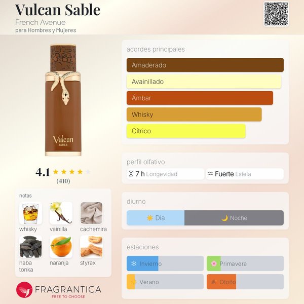 FRENCH AVENUE VULCAN SABLE EDP 100 ML