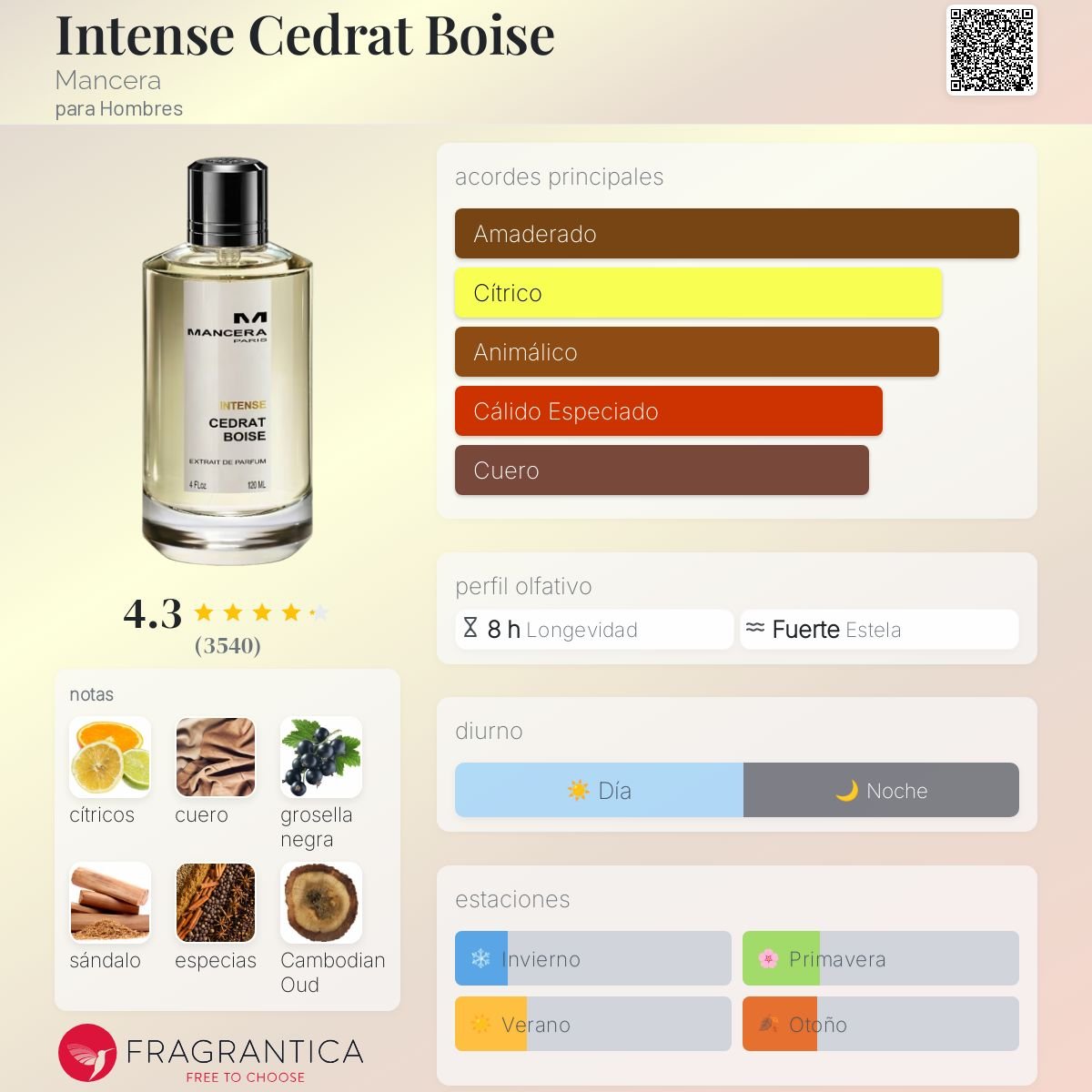 MANCERA INTENSE CEDRAT BOISE EDP 120 ML - 3