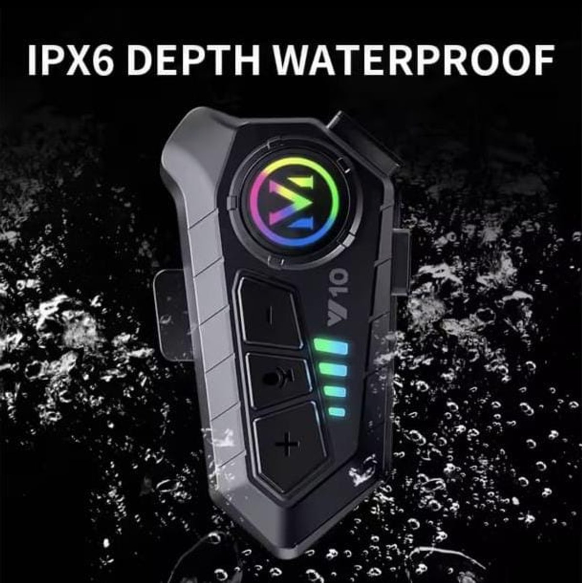 Auricular Bluetooth para Casco de Moto V10 🏍️🎧 - 3