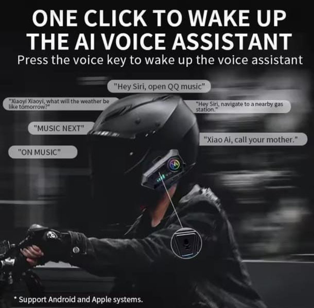 Auricular Bluetooth para Casco de Moto V10 🏍️🎧 - 2