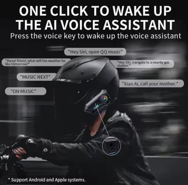 Auricular Bluetooth para Casco de Moto V10 🏍️🎧