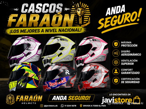 Cascos de la marca FARAÓN 