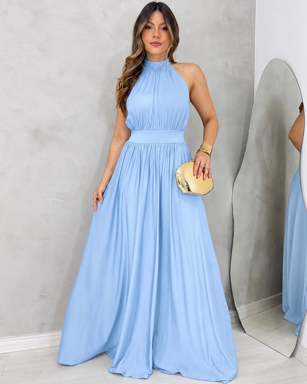 Vestido cuello alto 