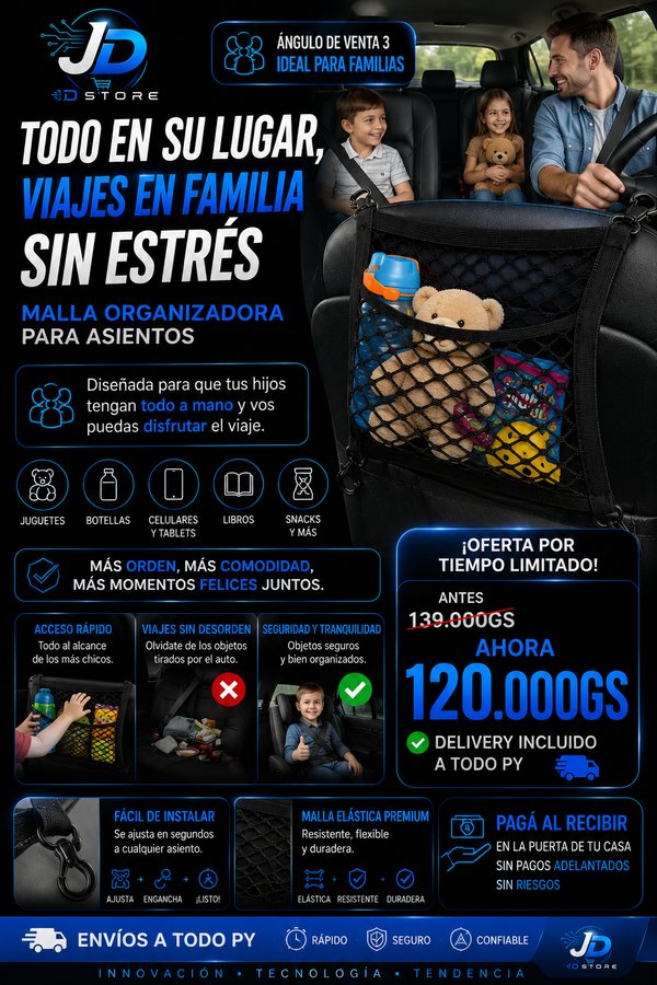 Malla Organizadora Para Asientos