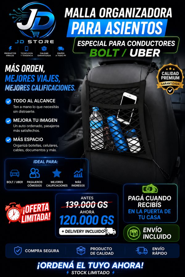Malla Organizadora Para Asientos