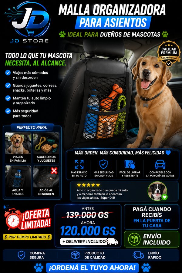 Malla Organizadora Para Asientos