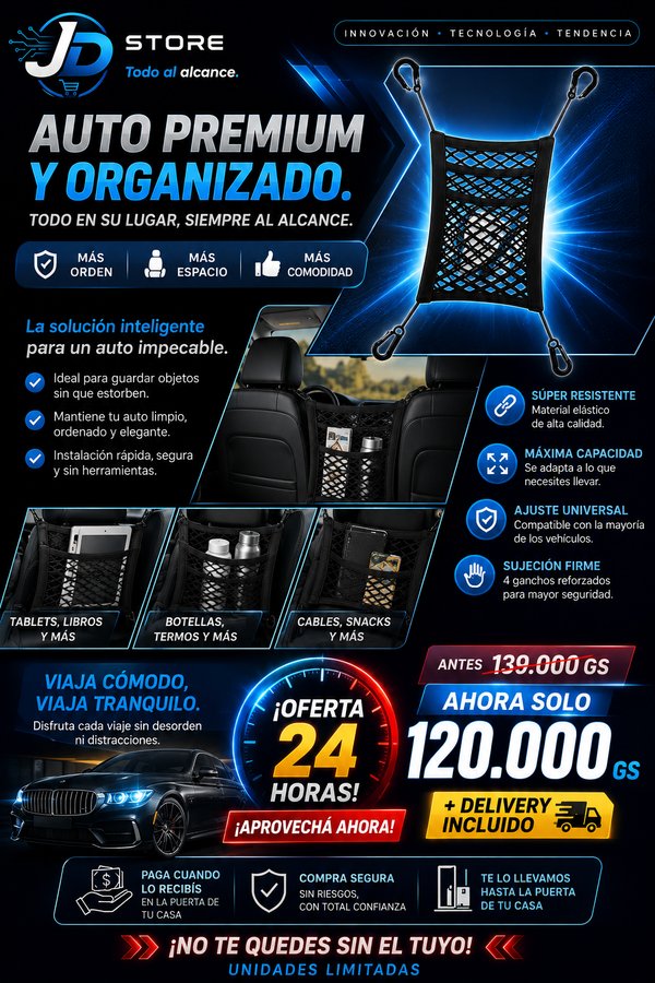 Malla Organizadora Para Asientos