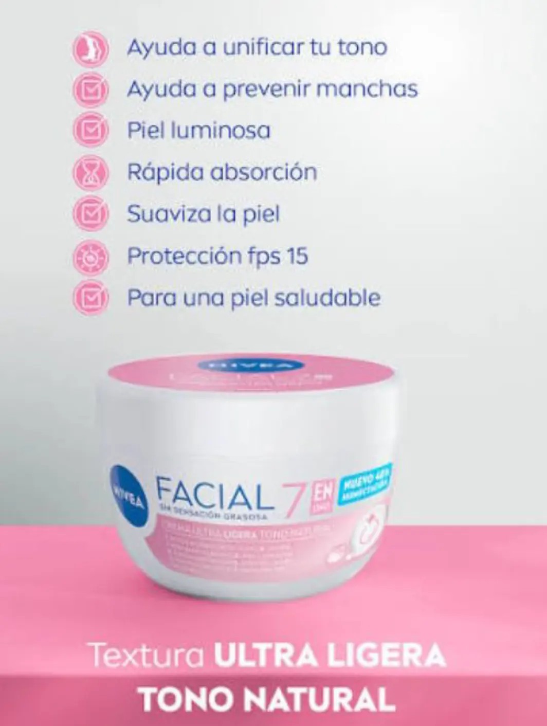 Crema facial Nivea 7 en uno  - 2