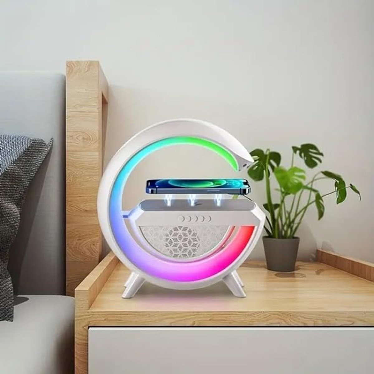 Parlante Led Rgb Y Cargador Wireless - 2