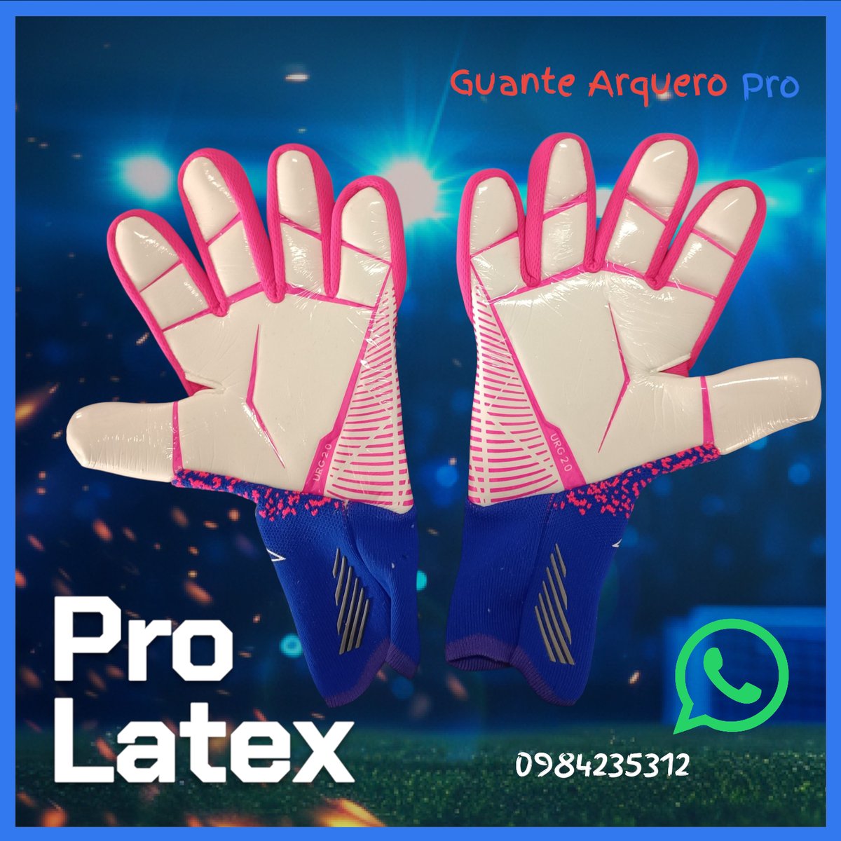 Guante Arquero Pro Latex Azul Violeta - 2