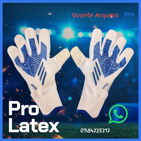 Guante Arquero Pro Latex Blanco Azul