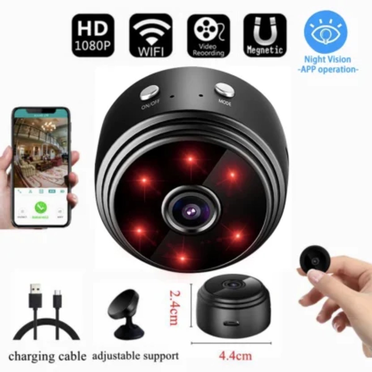 Mini Cámara de Seguridad Espia A9 AP-0048 - 3