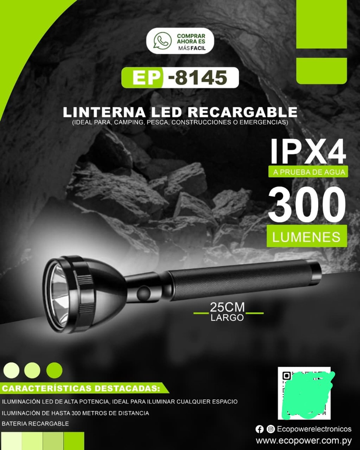 Linterna 🔦 Ecopower EP-8145