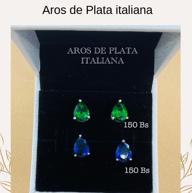 Aros con diseño de gota