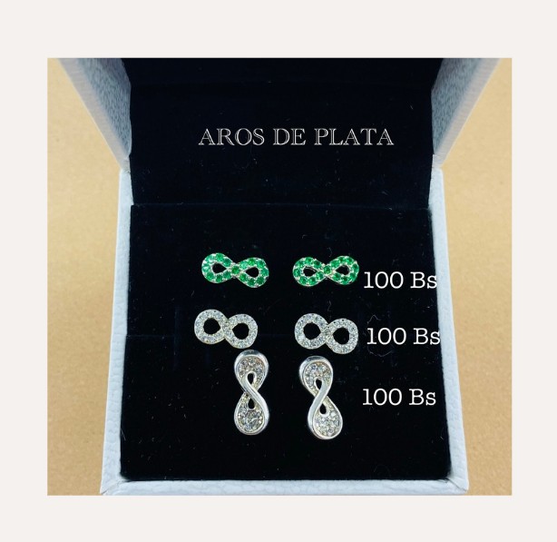 Aros con  forma de infinito