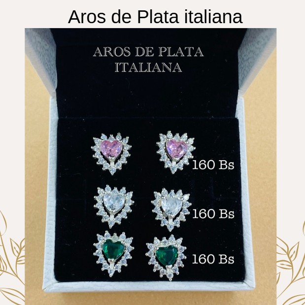 Aros con diseño de corazón
