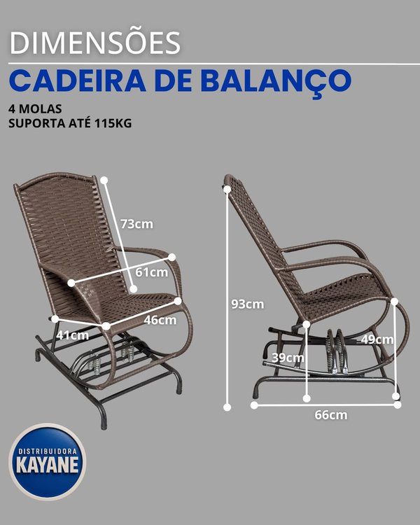 Silla Mecedora con 4 Resortes