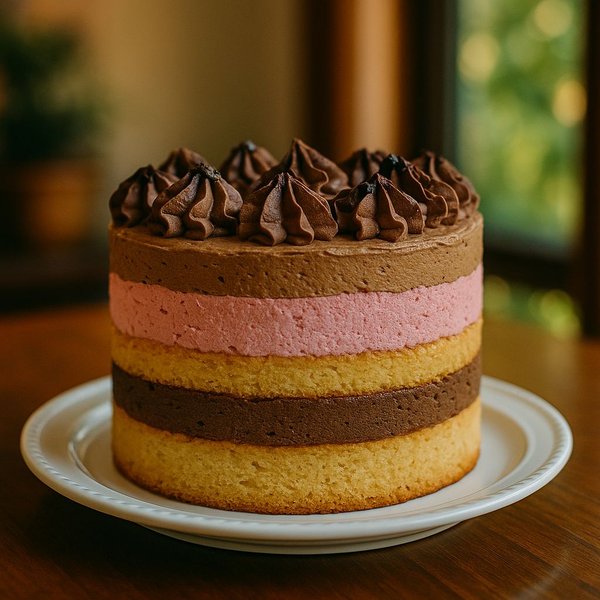 Pastel/torta Keto Mousse de fritilla con Mousse de chocolate