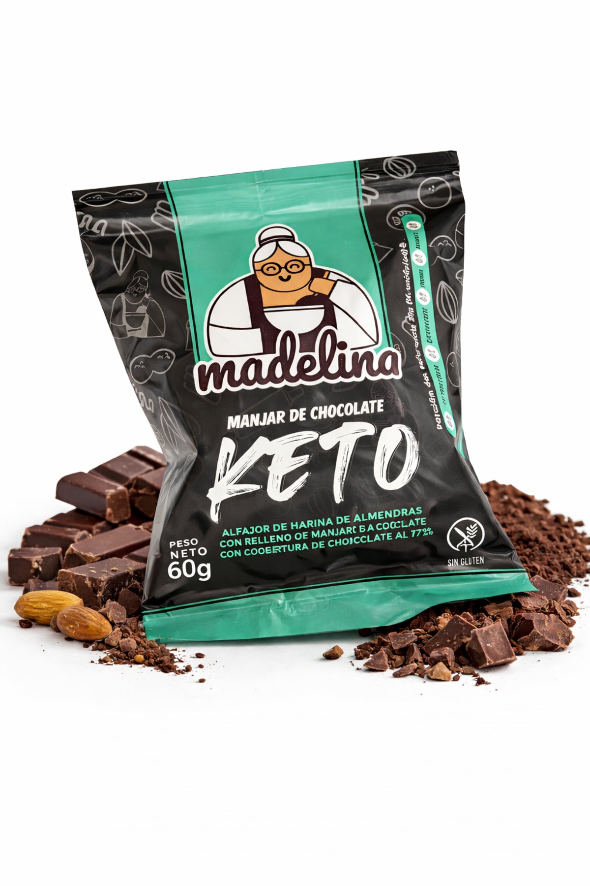 Alfajor Keto Manjar de Chocolate – Sin Azúcar | Madelina