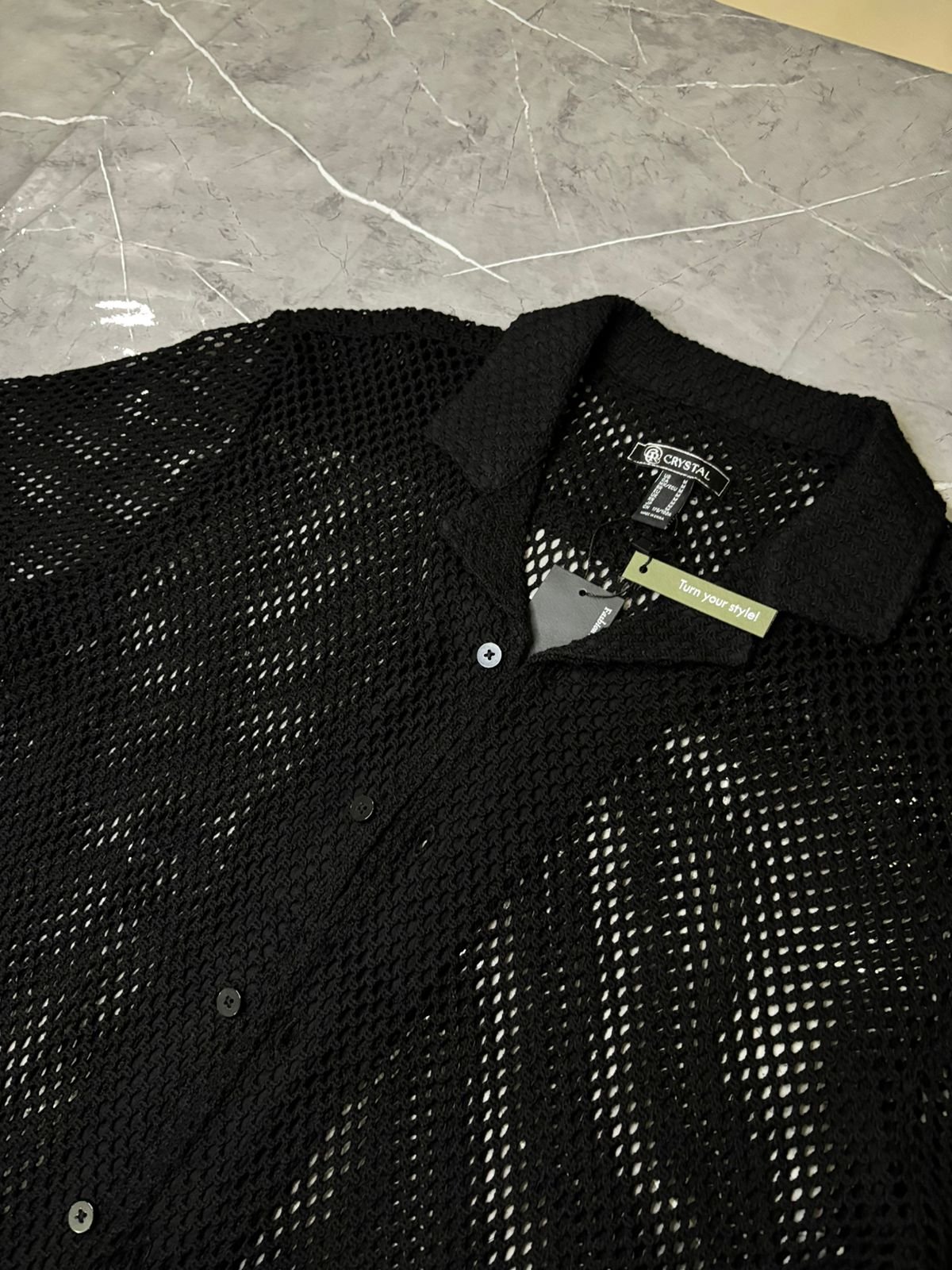 Black Fishnet Shirt ➰ - 2