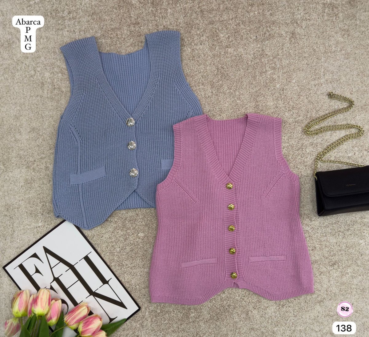 Chalequito de hilo con botones - 7