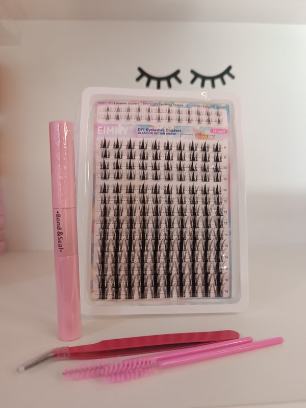 Kit anime con pestañas inferiores 8mm-16mm incluye pegamento, sellador, pinza y cepillo 