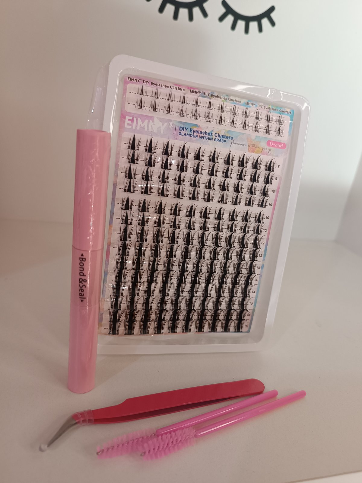 Kit anime con pestañas inferiores 8mm-16mm incluye pegamento, sellador, pinza y cepillo  - 2