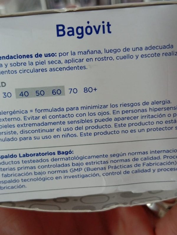 bagovit facial pro estructura