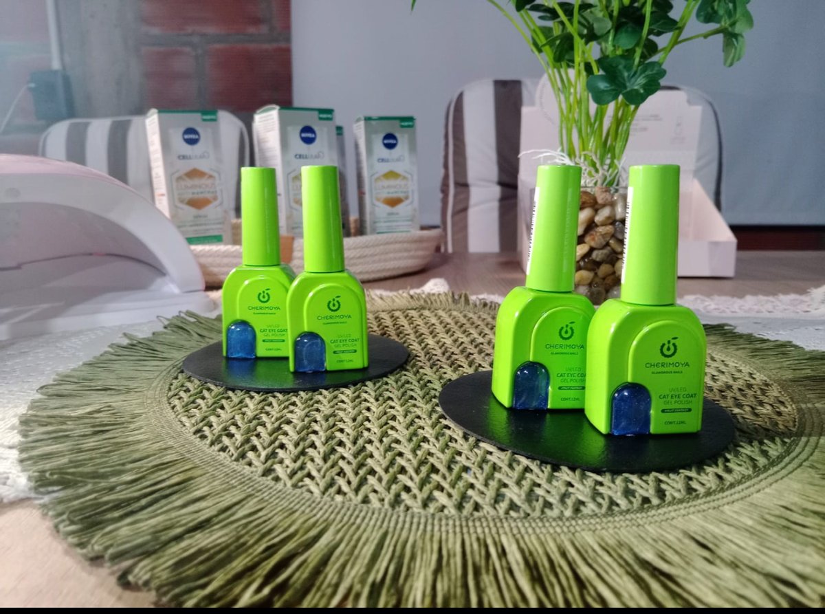 esmaltes cat eye cherimoya envase verde - 3