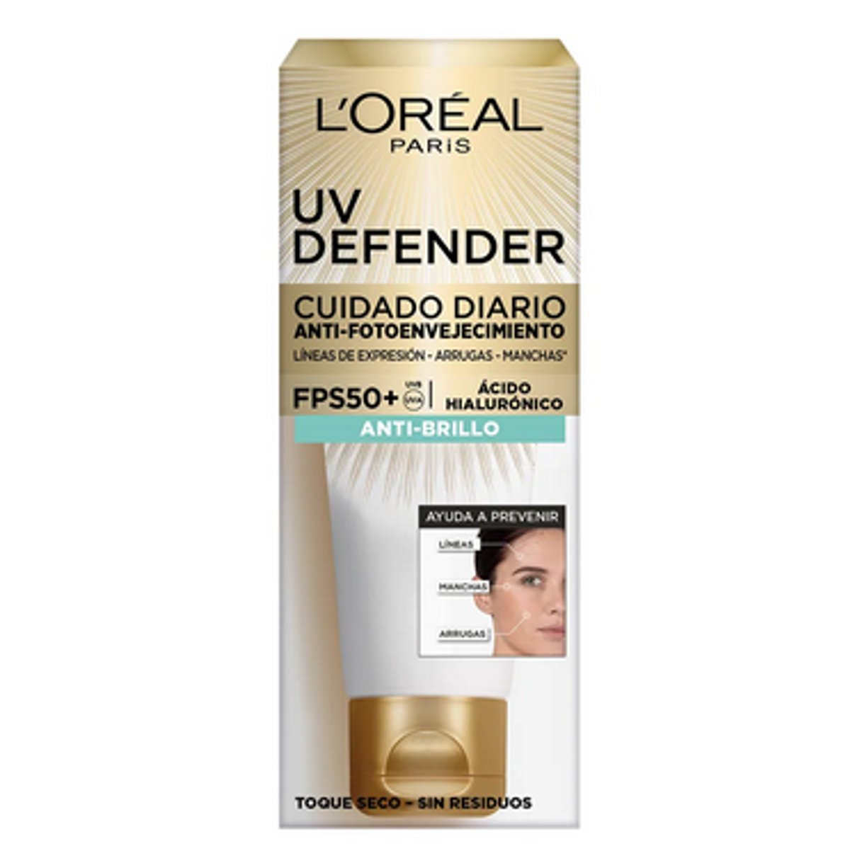 Protector Solar L’Oreal Paris Anti-Brillo UV Defender - 40 g - 2