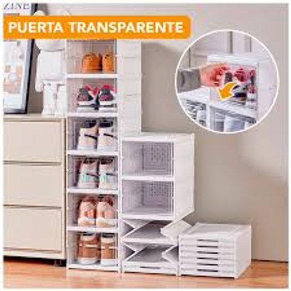 Zapatero Plegadizo Con Tapa Transparente