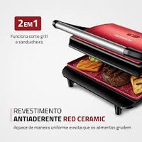 Press Grill Red Ceramic