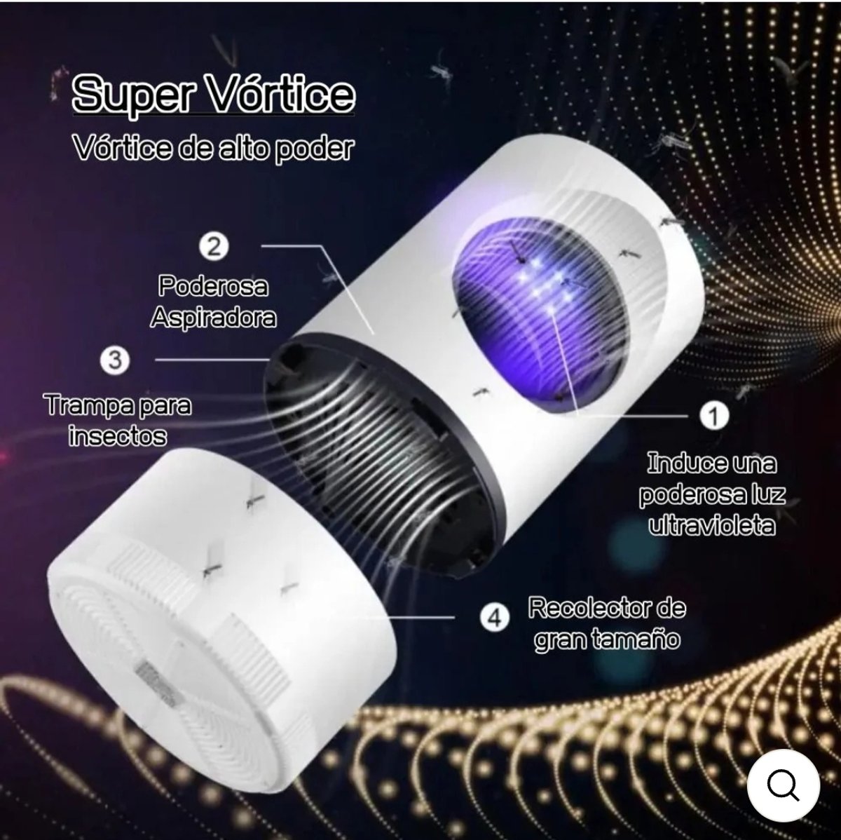 Lámpara mata mosquitos 