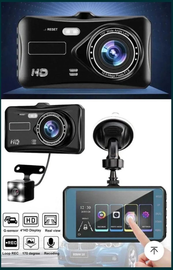 Camara Dvr Para Coche dos canales frontal y trasero