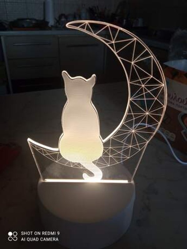 Lámpara de Gato y Luna