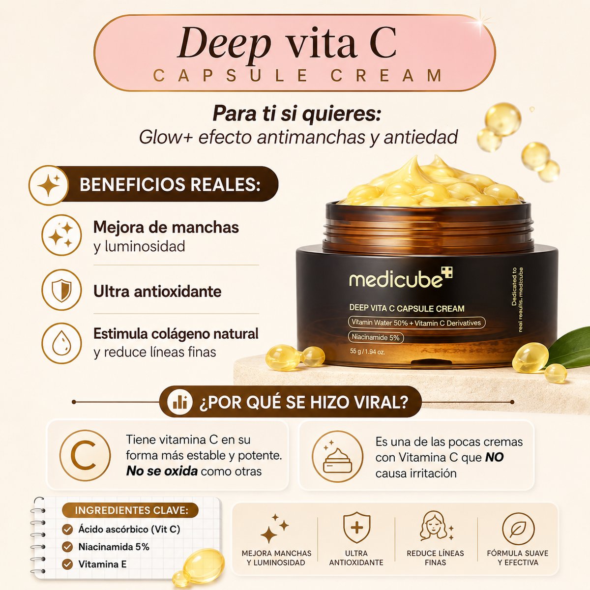 MEDICUBE Deep Vitamina C Capsule Cream - 2