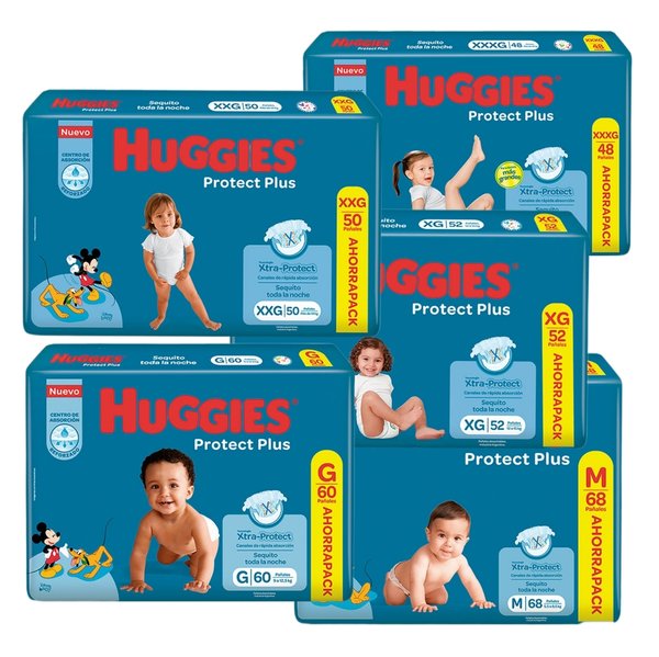 Huggies Protec plus (celeste)