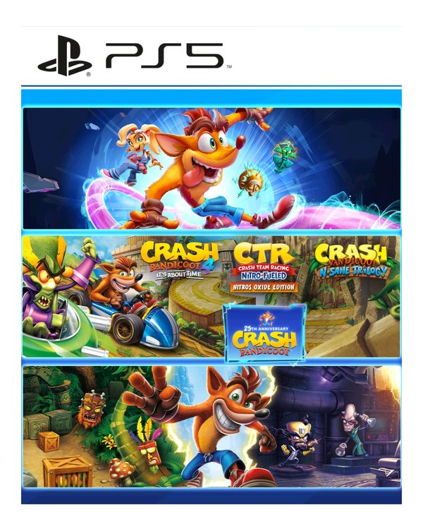 Crash Bandicoot - Lote Crashiversary RETRO PS5