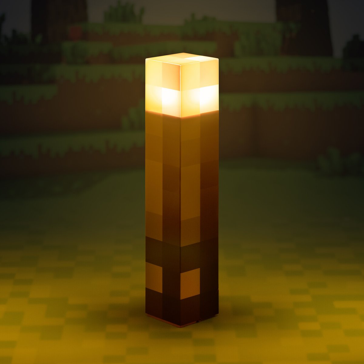 Lampara de antorcha de minecraft