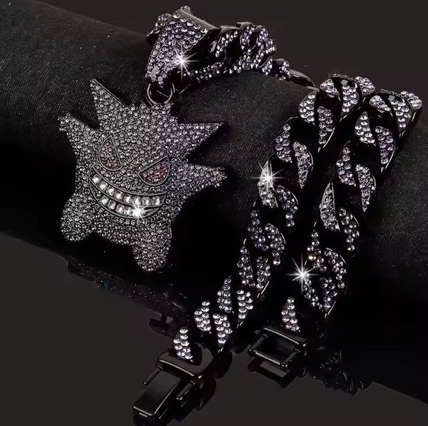 Cadena Tipo Cubana Con Diseno De Gengar